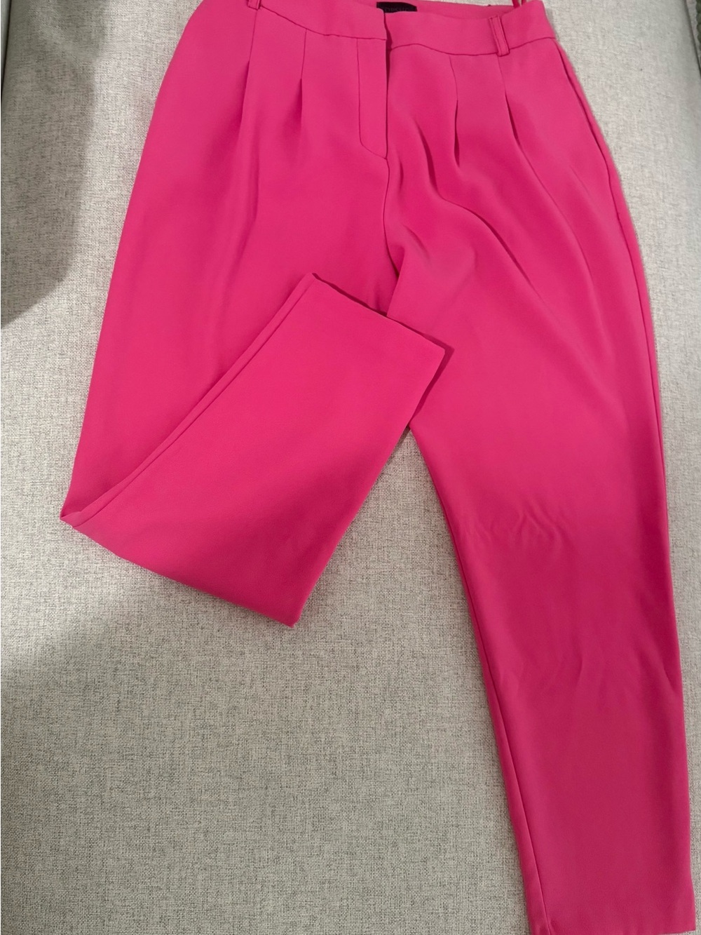 Topshop Hot Pink Tailored High-Rise Trousers